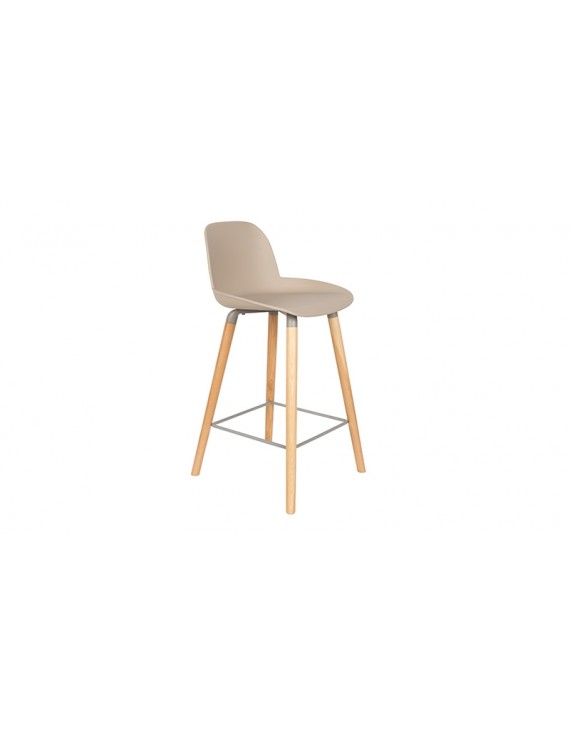 Stuhl taupe, Beine holz