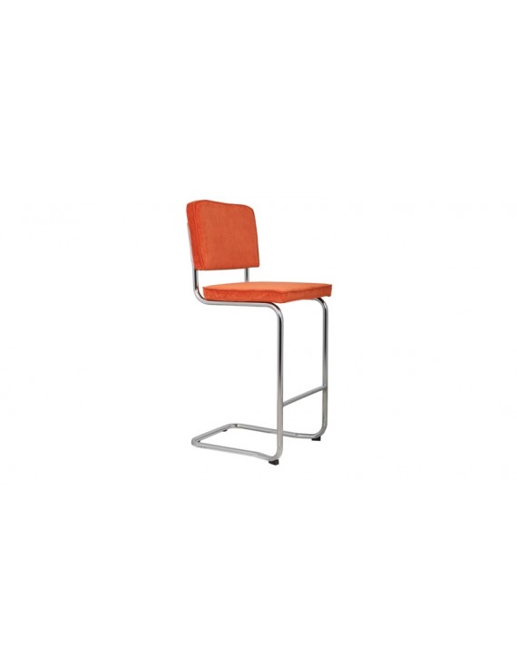 Barstuhl Sitzhöhe 75 cm, Barstuhl chrom, orange