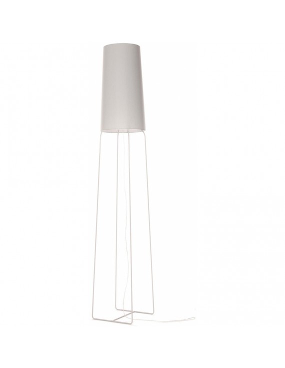 Stehleuchte grau mit Lampenschirm, Stehlampe grau mit Lampenschirm, Höhe 176 cm