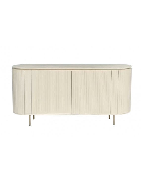 Mangoholz Sideboard Cremeweiß, Anrichte Holz, Breite 170 cm