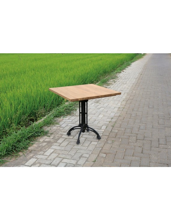 Bistrotisch Teakholz, Tisch quadratisch Teak, Bistrotisch Holz Teak, Maße 80x80 cm
