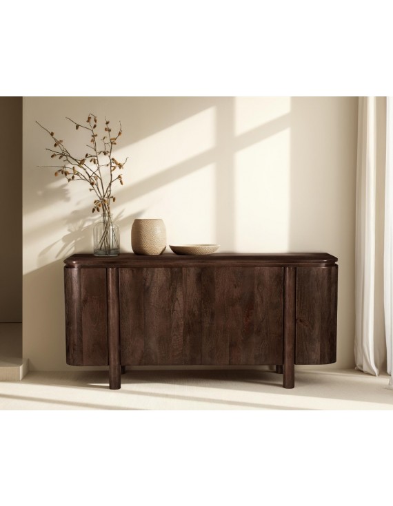 Mangoholz Sideboard Braun, Anrichte Holz, Breite 170 cm