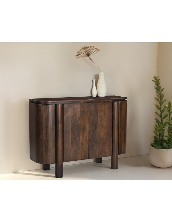 Mangoholz Sideboard Braun, Anrichte Holz, Breite 105 cm