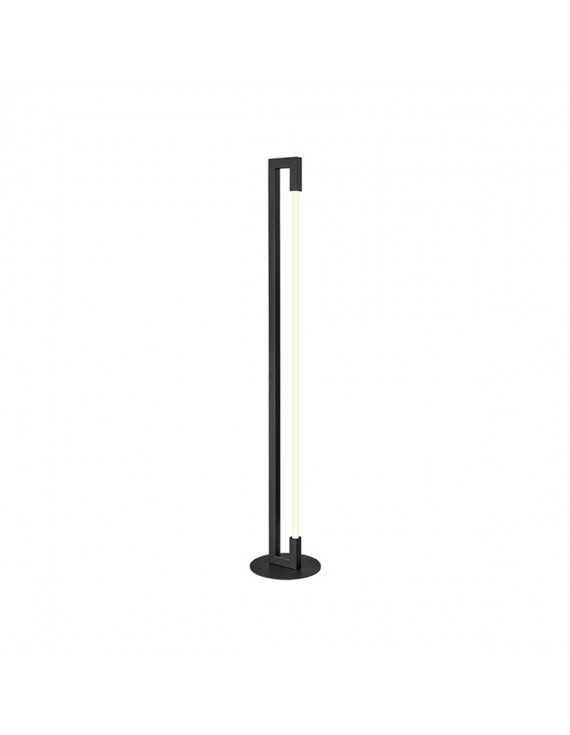 LED Stehleuchte schwarz, Industriedesign Stehlampe schwarz Metall