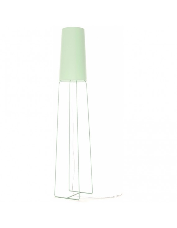 Stehleuchte Mint-grün mit Lampenschirm, Stehlampe grün mit Lampenschirm, Höhe 176 cm