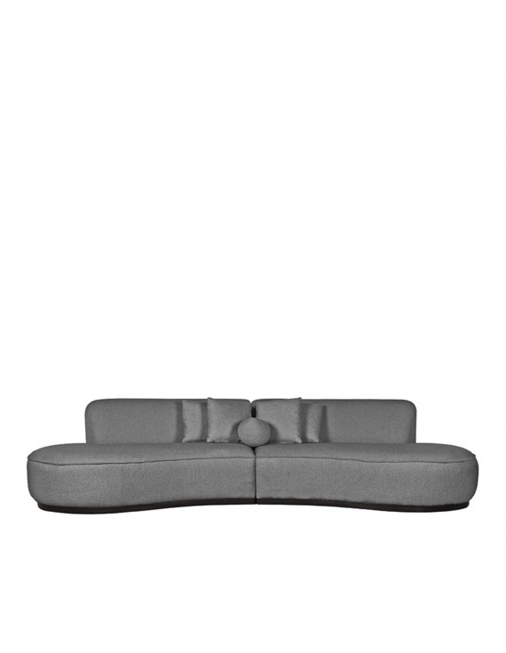 Sofa halbrund  4-Sitzer grau,  Sofa grau,  Breite 340 cm