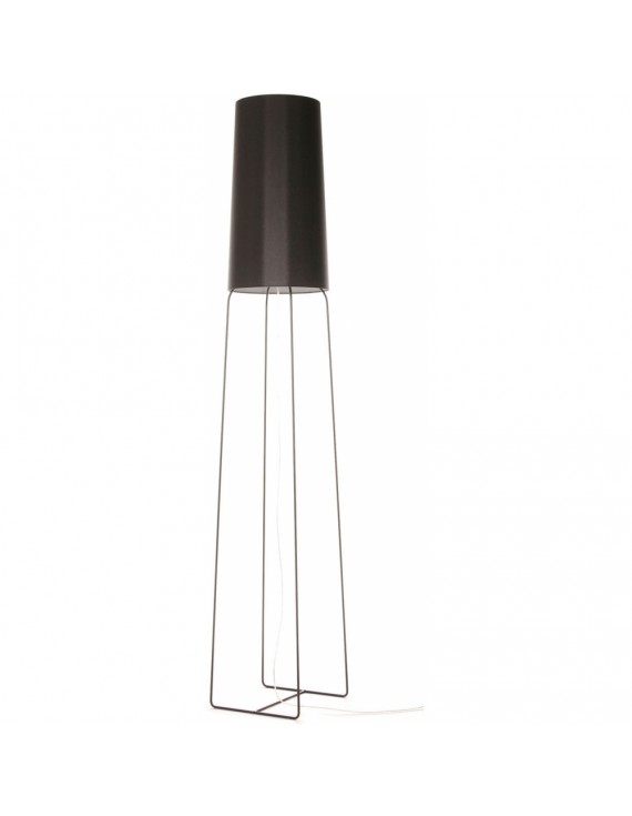 Stehleuchte schwarz mit Lampenschirm, Stehlampe mit Lampenschirm schwarz, Höhe 176 cm