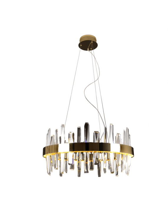 Pendelleuchte Gold, runde Hängeleuchte Gold, Durchmesser 60 cm
