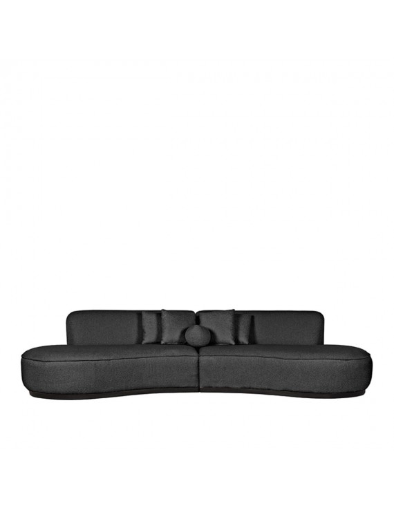 Sofa halbrund  4-Sitzer anthrazit,  Sofa anthrazit,  Breite 340 cm