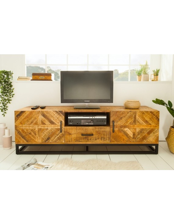 Sideboard Mango,  Sideboard Massivholz, Sideboard Metall Gestell, Breite 160 cm