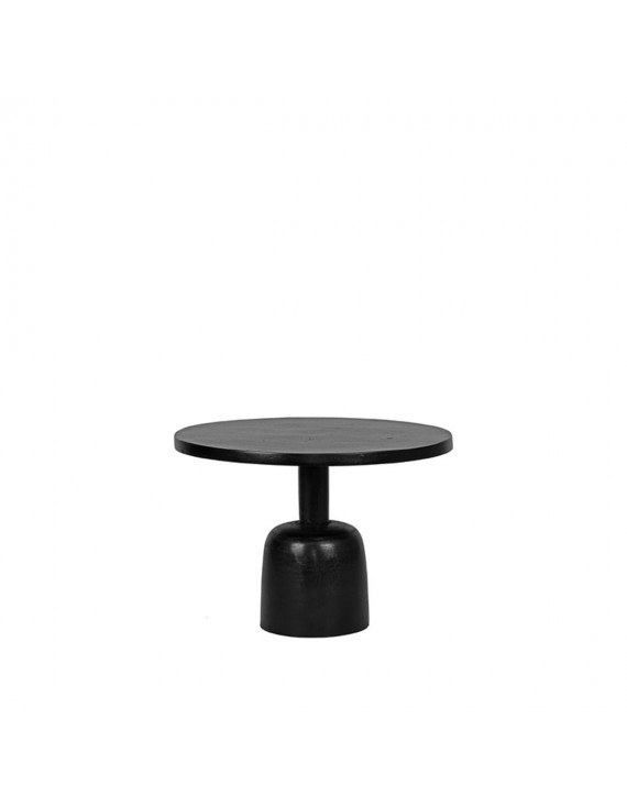 Couchtisch rund schwarz,  Beistelltisch schwarz, Couchtisch Industriedesign, Durchmesser 50 cm