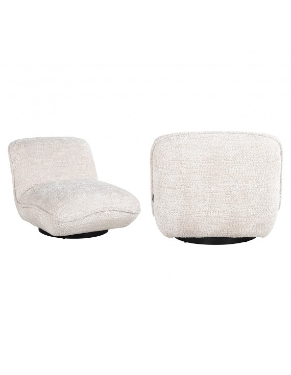 Sessel creme, gepolsterter Sessel modern 72x77x91 cm 