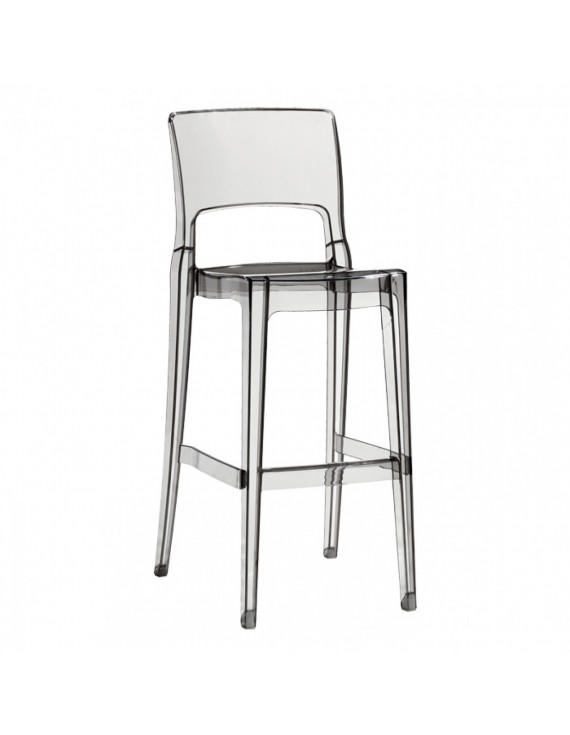 Barstuhl, transparent, Sitzhöhe 74 cm, Outdoor, 