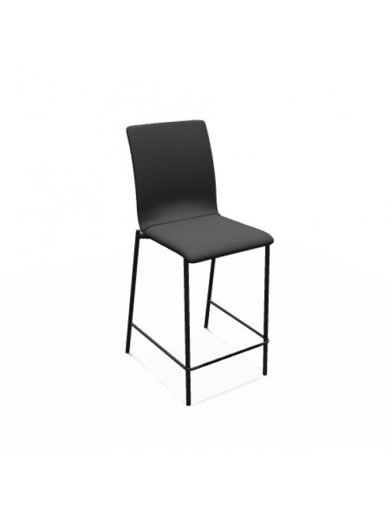 Barstuhl schwarz stapelbar, Barstuhl gepolstert  in verschiedenen  Farben, Sitzhöhe 65 cm 