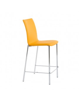 Barstuhl gelb stapelbar, Barstuhl gepolstert  in verschiedenen  Farben, Sitzhöhe 66 cm 