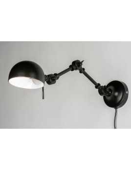 Wandleuchte schwarz Landhaus, Wandlampe Metall schwarz Landhaus, Durchmesser 11 cm