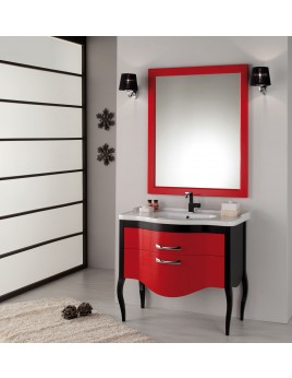 Waschtisch mit Spiegel im Landhausstil in verschidenen Farben, Breite 110 cm