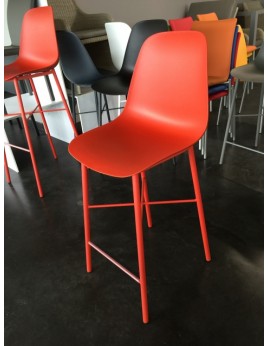 Barstuhl rot, Barstuhl in 8 Farben, Sitzhöhe 65 cm 