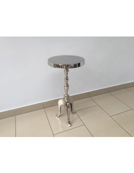 Beistelltisch Metall silber, Beistelltisch silber, Durchmesser 29 cm