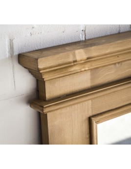 Spiegel Antik braun im Landhausstil, Massivholz, Maße 150 x 95 cm