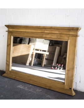 Spiegel Antik braun im Landhausstil, Massivholz, Maße 150 x 95 cm