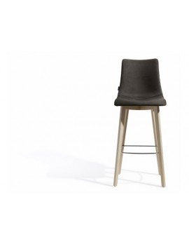 Design Barhocker Natural, braun gepolstert Sitzhöhe 78 cm