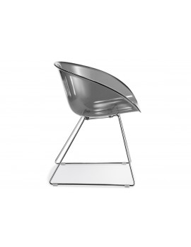 Stuhl grau transparent, Konferenzstuhl grau transparent für Objekteinrichtung