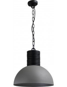Pendelleuchte grau-schwarz, Beton-look, Industrielampe/ Retro-style, Ø: 40 cm