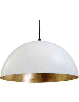 Pendelleuchte gold-weiß, Industrielampe/ Retro-style, Schirm-Ø: 40 cm