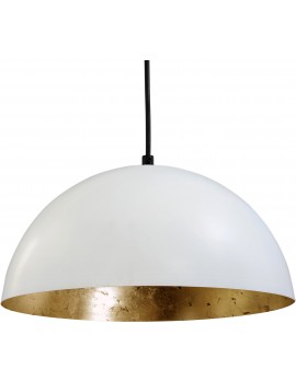 Pendelleuchte gold-weiß, Industrielampe/ Retro-style, Schirm-Ø: 30 cm