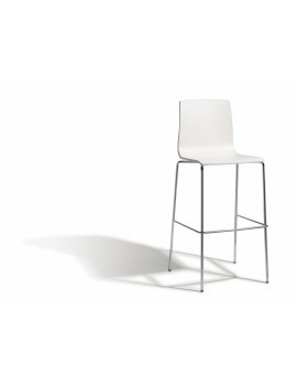 Design Barstuhl weiß, Barstuhl stapelbar, Sitzhöhe 80 cm