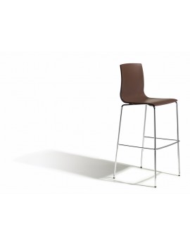 Design Barstuhl, braun, stapelbar, Sitzhöhe 80 cm