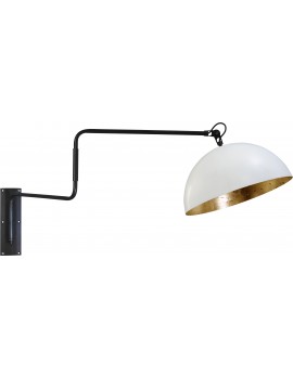 Wandleuchte gold-weiß, Industrielampe/ Retro-style, Ø: 40 cm