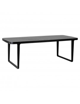 Esstisch schwarz Massivholz, Tisch schwarz modern, Breite 235 cm
