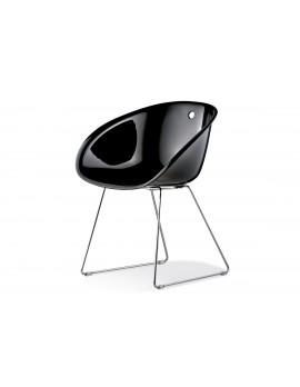 Stuhl schwarz.  Konferenzstuhl schwarz für Objekteinrichtung