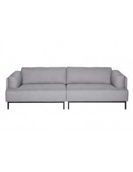 Sofa grau, 3-Sitzer mit Metallgestell