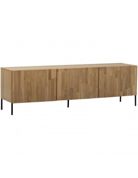 TV Schrank natur, Fernsehschrank Eichenholz, Breite 180 cm
