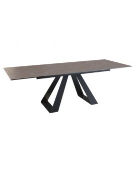 Esstisch Keramik, Tisch zementgrau, Esstisch ausziehbar,150/230 x 100 x 76cm