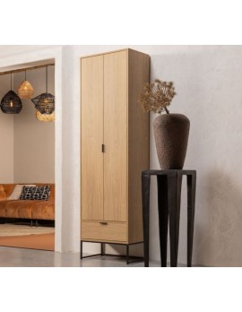 Schrank Regal, Breite 60 cm, Eichenholz Naturholz