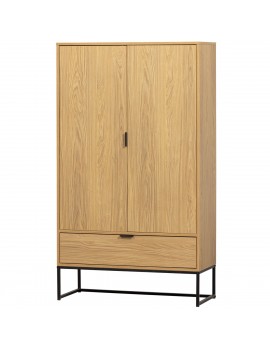 Schrank Regal, Breite 85 cm, Eichenholz Naturholz