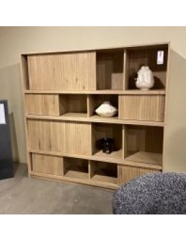 Bücherschrank, Breite 180 cm, Eiche Naturholz