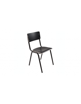Stuhl modern aus Holz Sitzhöhe 46cm schwarz