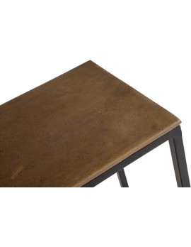 Wandtisch 2er Set, Tisch Antique, Black, Breite 55/49 cm