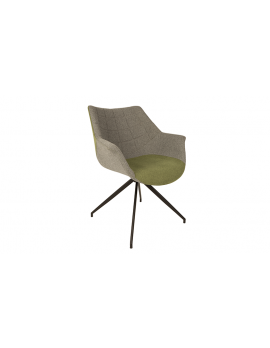 Design Sessel, Holz gepolstert in grün