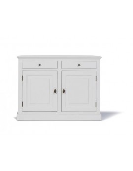 Sideboard weiß, Schrank weiß Landhaus, Anrichte weiß Landhausstil, Breite 126 cm