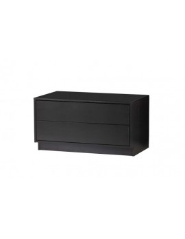 Low-Board schwarz, massives Kiefernholz, TV-Schrank Holz individuell zusammensetzbar, 40x75x40 cm