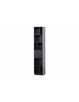 Regal schwarz, massives Kiefernholz, Schrank Holz individuell zusammensetzbar, 210x40x40 cm