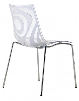 Design Stuhl leinen stapelbar, Stuhl leinen-transparent
