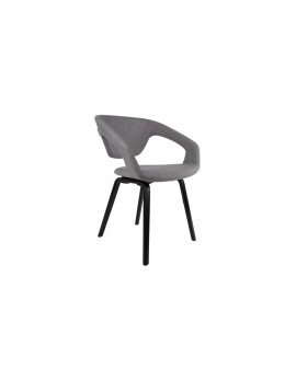 Design Stuhl, Holz Kunststoff, grau schwarz