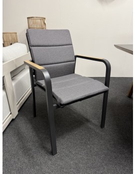 Gartenstuhl grau,  Höhe 86 cm